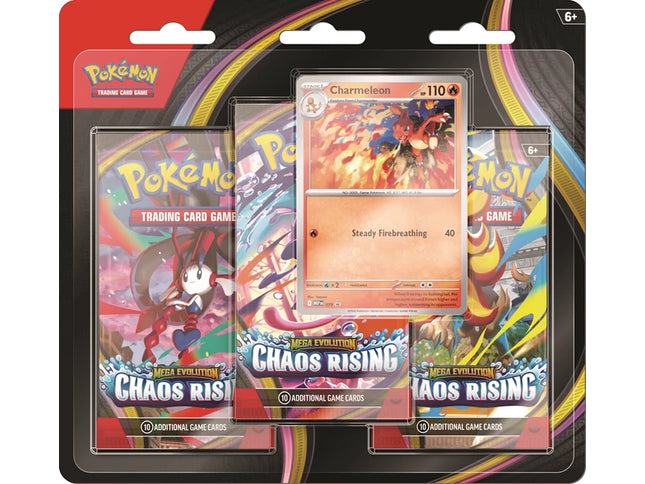Pokemon Chaos Rsining 3er Blister TCG Sammelkarten